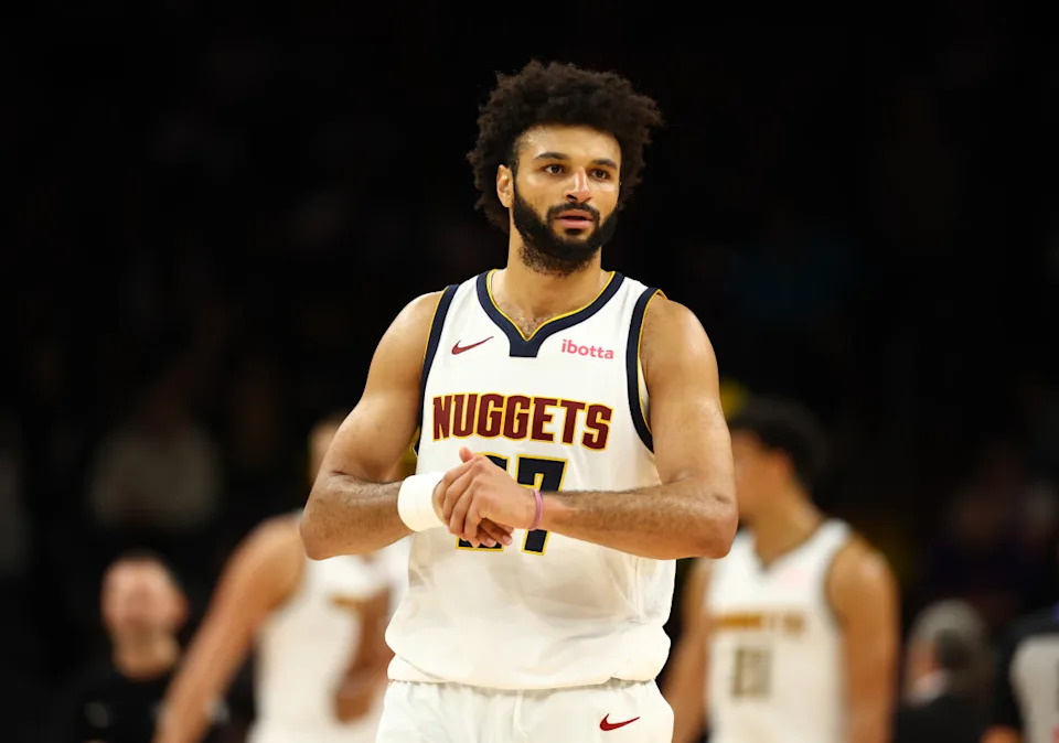 Denver Nuggets guard Jamal Murray (27)© Mark J. Rebilas-Imagn Images