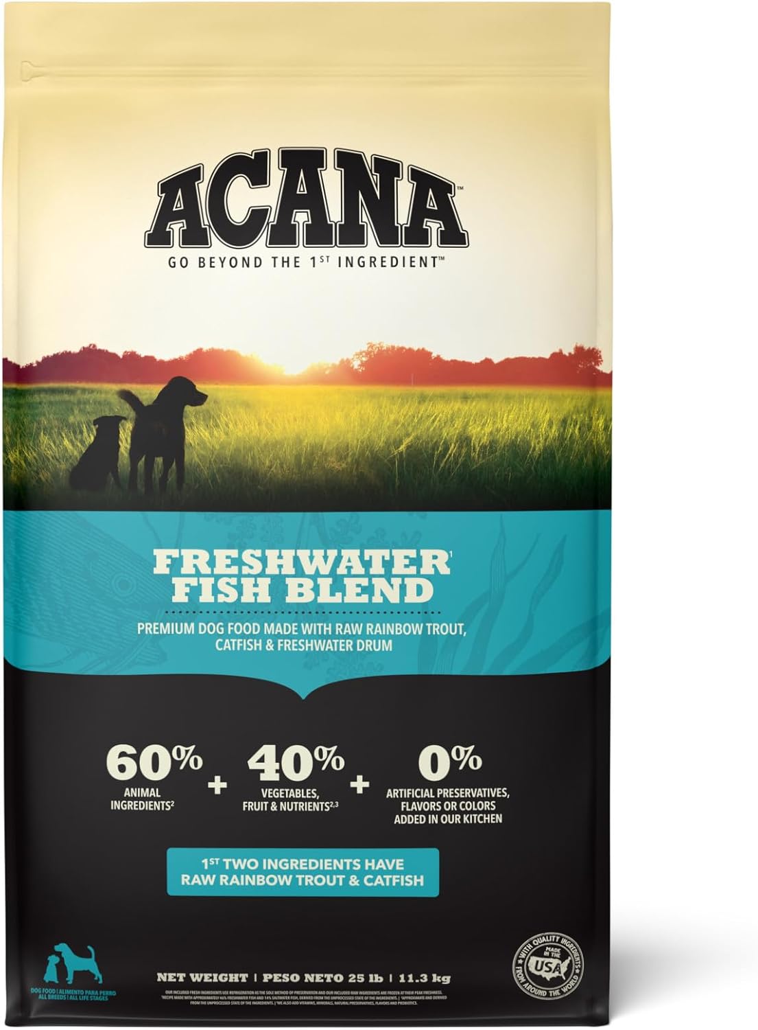 ACANA Grain Free Dry Dog Food Freshwater Fish Recipe 25lb Bag