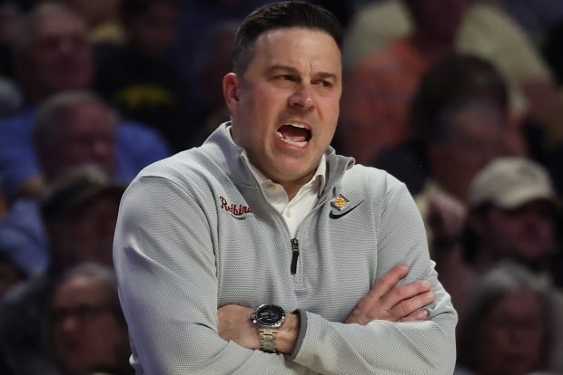 Illinois State head coach Ryan Pedon directs his players against Wake Forest during a game in the second round of the National Invitational Tournament in Winston-Salem, N.C., Sunday, March 22, 2026. (Walt Unks/Winston-Salem Journal via AP)