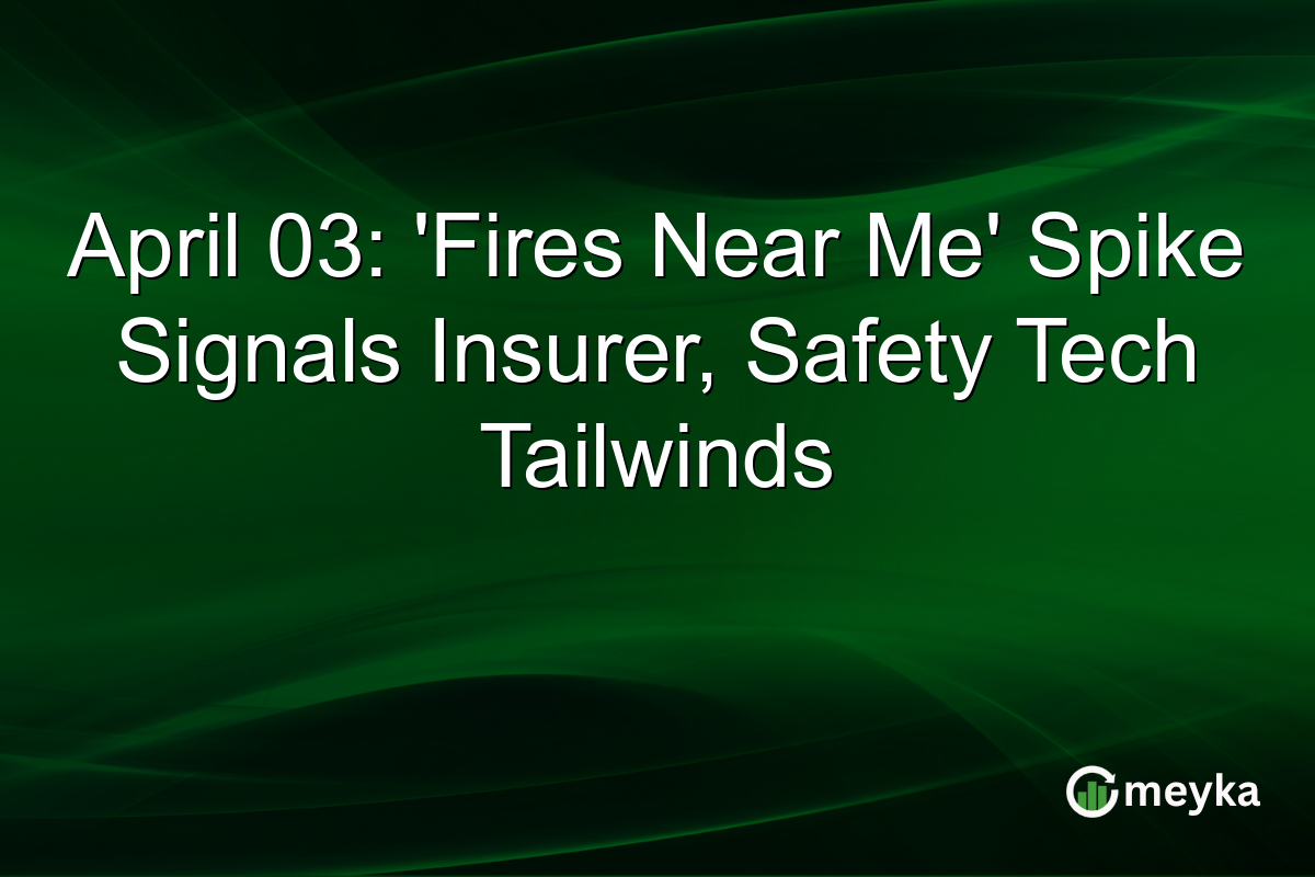 April 03: ‘Fires Near Me’ Spike Signals Insurer, Safety Tech Tailwinds