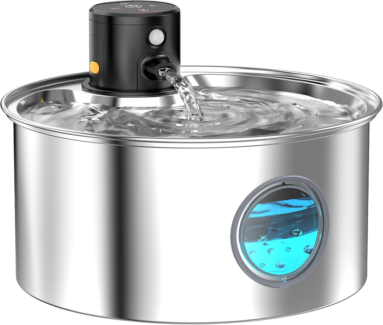 Cat Water Fountain Wireless Cordless: Cat Fountain Battery Operated – Stainless Steel Pet Water Fountain Rechargeable – 108oz/3.2L Automatic Cats Fountains for Drinking with Motion Sensor – Cats & Dog