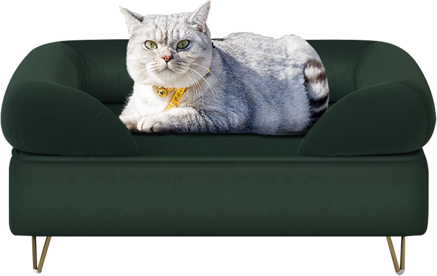 Dog Couch,Cat Sofa,Puppy Bed, Dog Chair for Small Pet,Pet Sofa, Wooden Frame and Velvet Fabric,Cat Couch for Small Cats&Dogs &Puppy Rest,Emerald