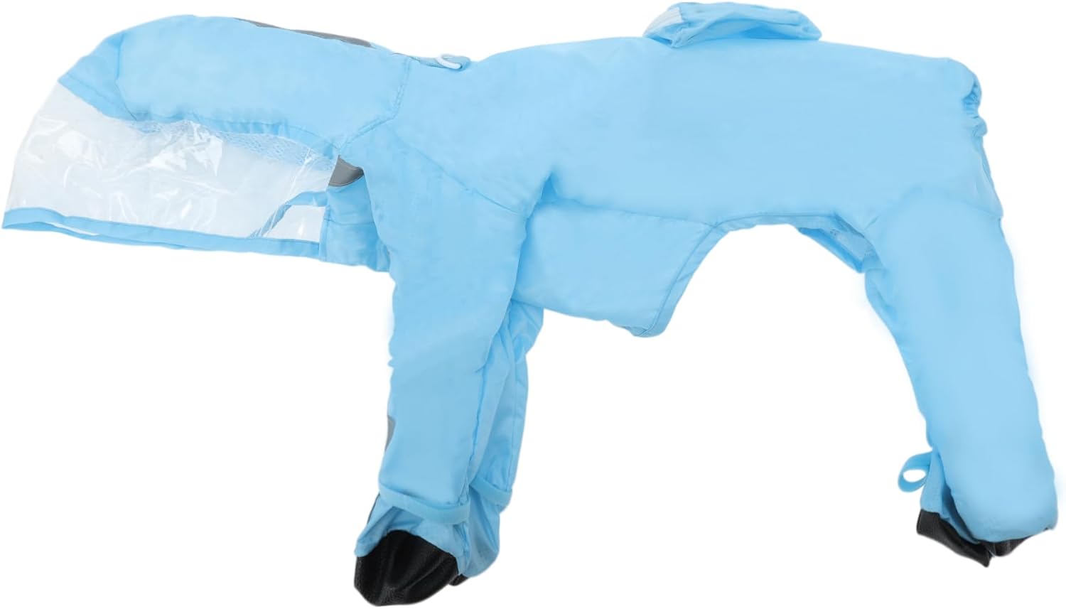 Dog Raincoat, Full Coverage Small Dog Raincoat, Waterproof with Four-Leg Protection, Dog Rain Jacket, Reflective Strip Design, Blue, m Size, 1 Pcs