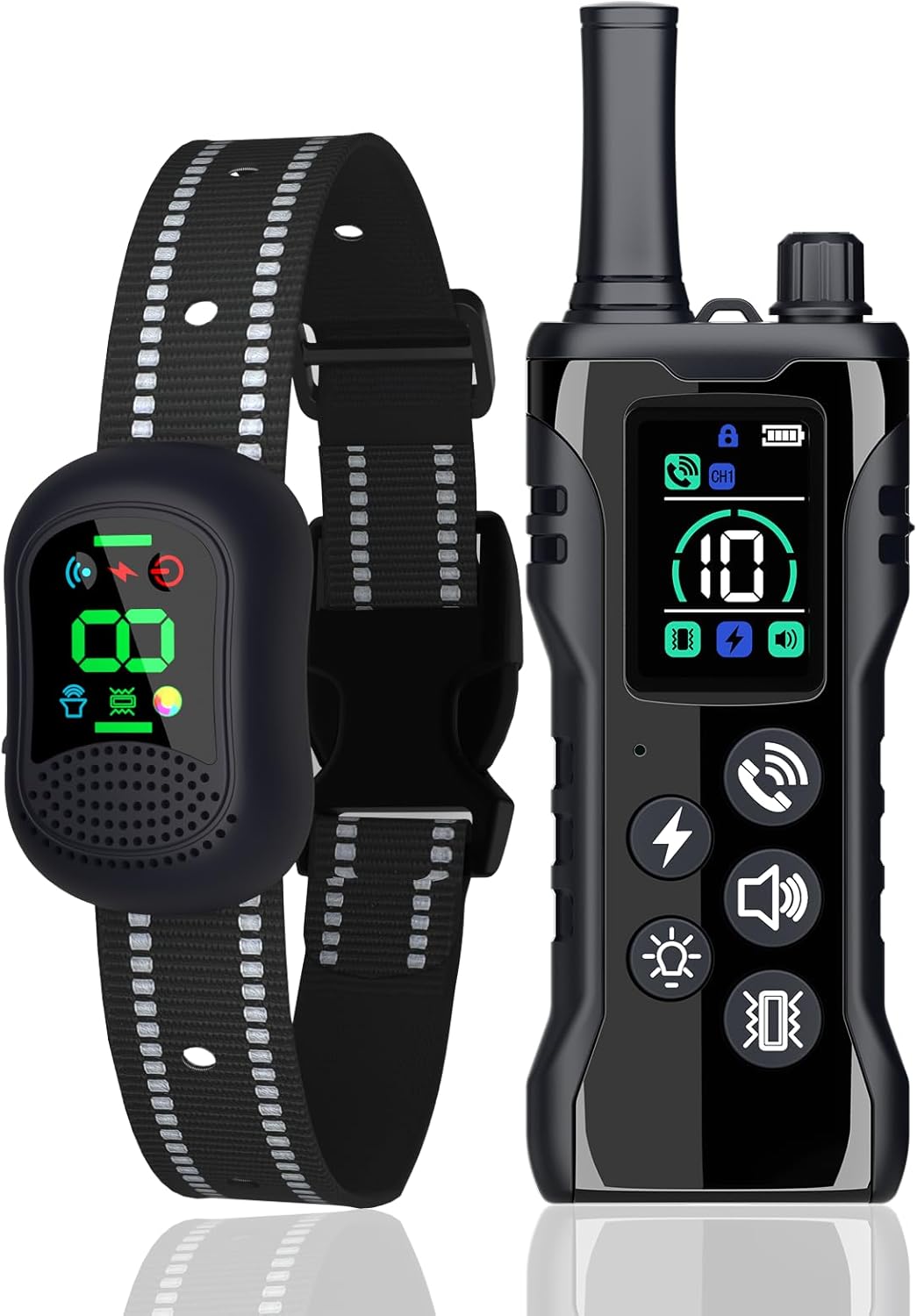 Dog Training Collar -4900Ft Dog Training Collar with Remote,IP67 Waterproof Electric Collar with 4 Training Modes,Support Remote Voice Call Function,Rchargeable E-Collarfor All Dog Sizes (Black)