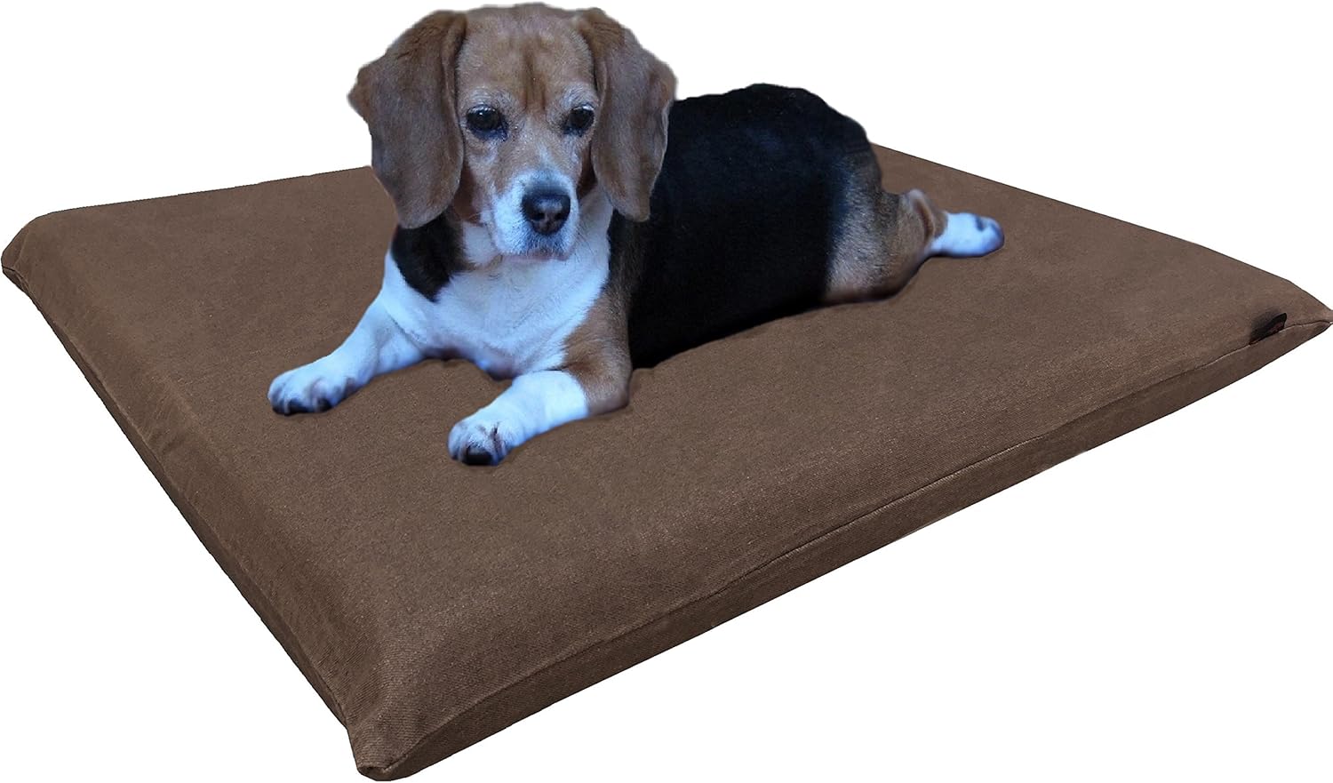 Dogbed4less Memory Foam Dog Bed for Small to Medium Large Pet with Waterproof Internal Cover, Denim Brown External Cover 34X27X3 Inches