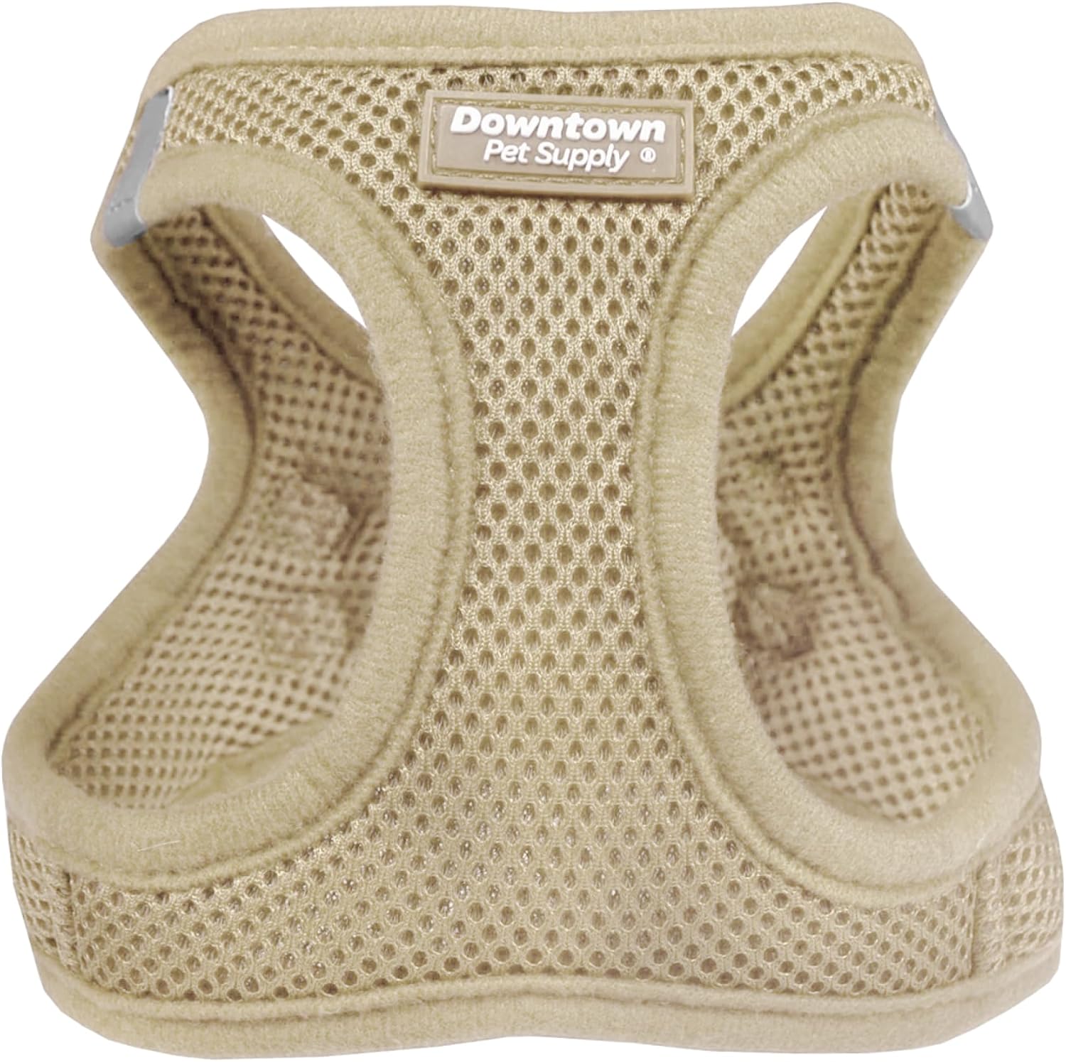 Downtown Pet Supply Step-in Dog Harness – No Pull, Adjustable Padded Mesh with Reflective Trim, Secure Buckle Strap – Comfortable & Breathable Small Dog Harness, Medium, Khaki