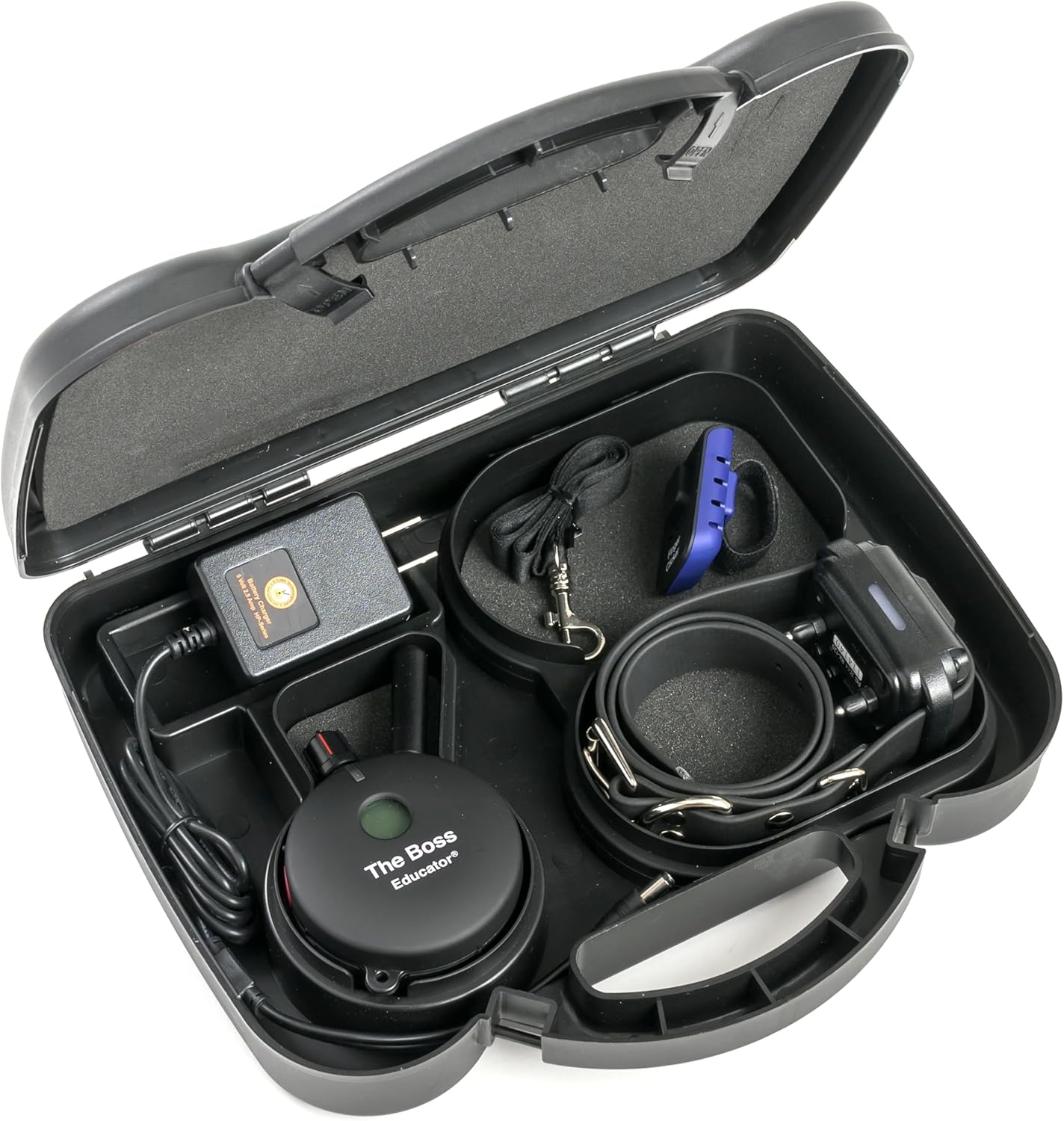 Educator ET-800 “The Boss” Dog Training E-Collar with Remote–1 Mile Range, 100 Levels Stimulation,Waterproof & Rechargeable–For Med & Lg Dogs 15 lbs+–Night Tracking Light, Expandable to 2 Dogs,Black