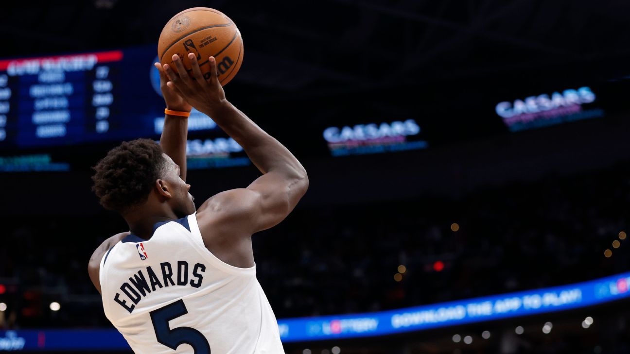 Edwards ineligible for NBA awards after Wolves rule him out vs. Pistons