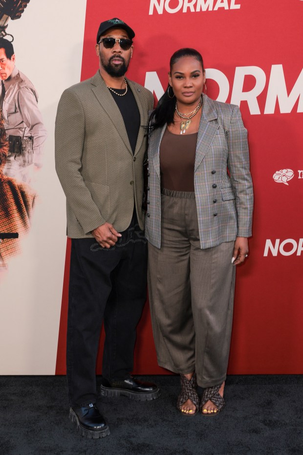 US rapper Robert Fitzgerald Diggs, also known as RZA (L), and his wife Talani Rabb attend the Los Angeles premiere of Magnolia Pictures' "Welcome to Normal" at the Hollywood American Legion Post 43 in Los Angeles on April 15, 2026. (Photo by Etienne Laurent / AFP via Getty Images)