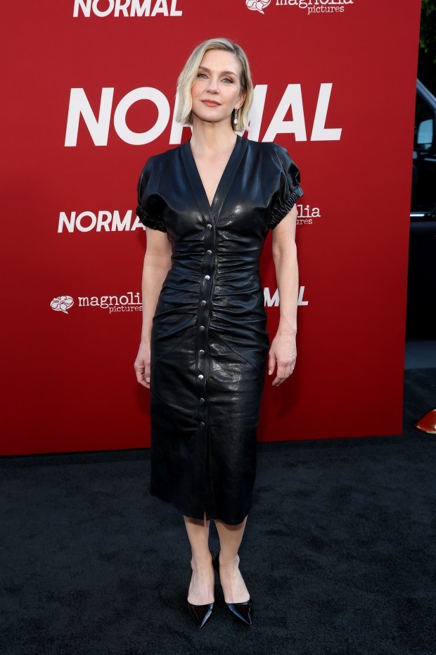 LOS ANGELES, CALIFORNIA - APRIL 15: Rhea Seehorn attends the Los Angeles Premiere of Magnolia Pictures "Normal" at Hollywood American Legion on April 15, 2026 in Los Angeles, California. (Photo by Tommaso Boddi/Getty Images)