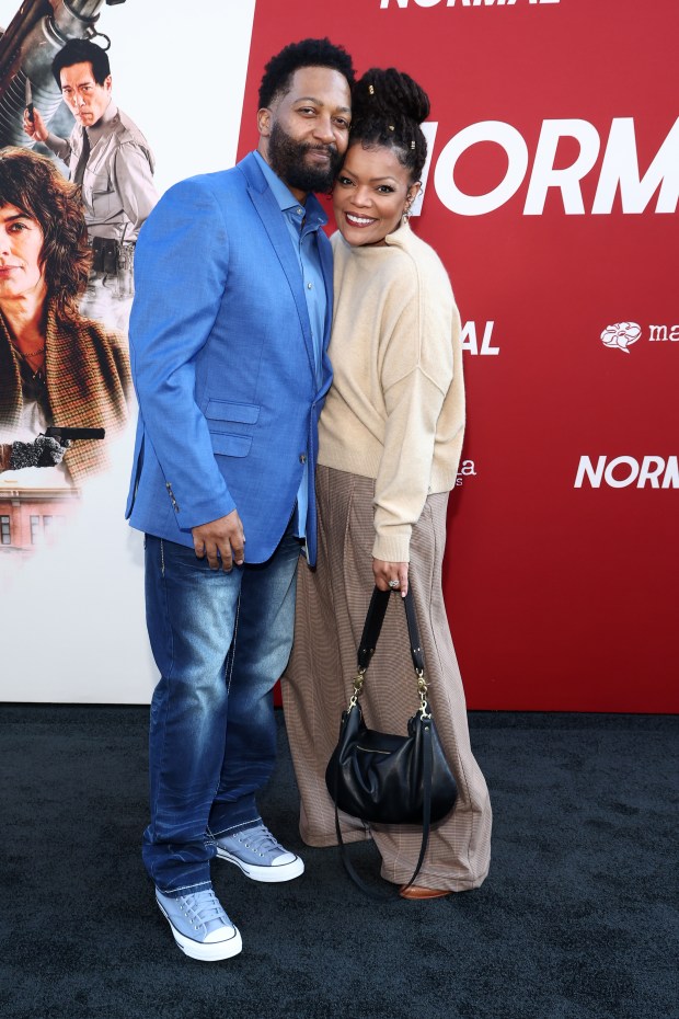 LOS ANGELES, CALIFORNIA - APRIL 15: Yvette Nicole Brown and Anthony Davis attend the Los Angeles premiere of Magnolia Pictures "Normal" at Hollywood American Legion on April 15, 2026 in Los Angeles, California. (Photo by Tommaso Boddi/Getty Images)