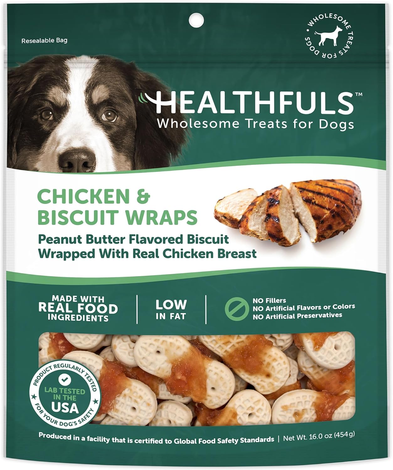 Healthfuls Chicken & Peanut Butter Flavored Dog Biscuits, 16oz
