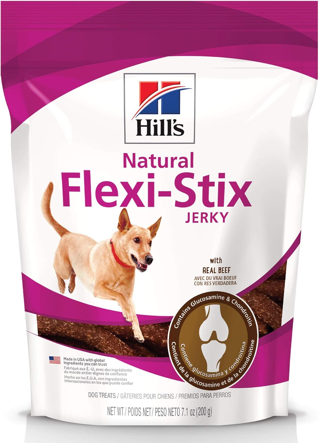 Hill’s Natural Flexi-Stix Dog Treats, Beef Jerky, 7.1 oz. Bag