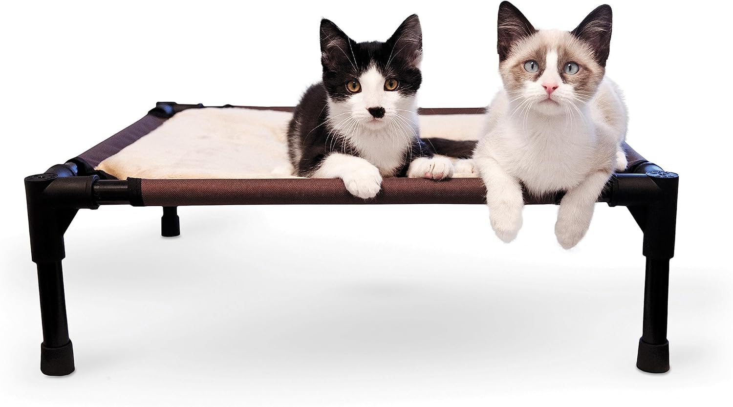 K&H Pet Products Comfy Pet Cot Elevated Pet Bed Chocolate/Tan Small 22 X 17 X 7 Inches