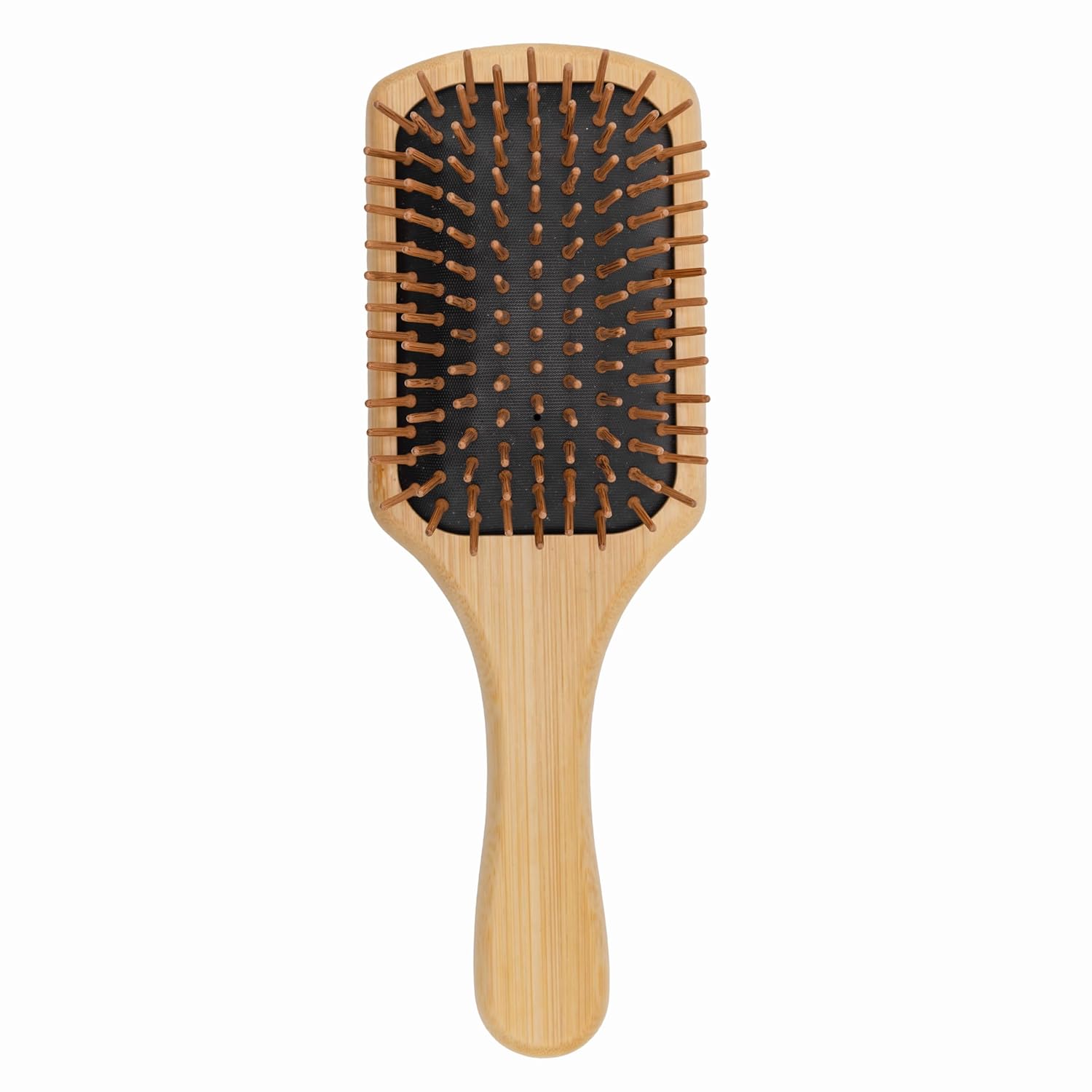 Large Bamboo Dog Grooming Brush for Medium & Large Dogs, Ergonomic Handle, Wooden Pin Bristles, Flexible Rubber Cushion, Sustainable Deshedding & Detangling