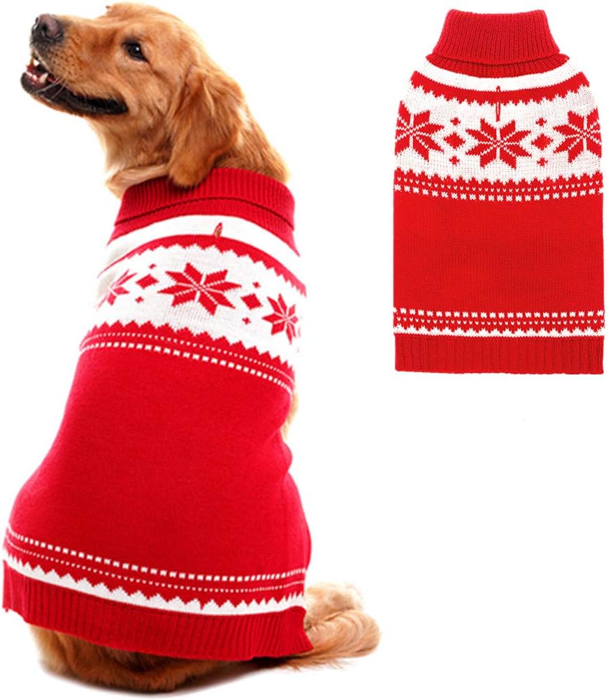 Mihachi Dog Sweater – Winter Coat Apparel Clothes with Colorful Stripes for Cold Weather