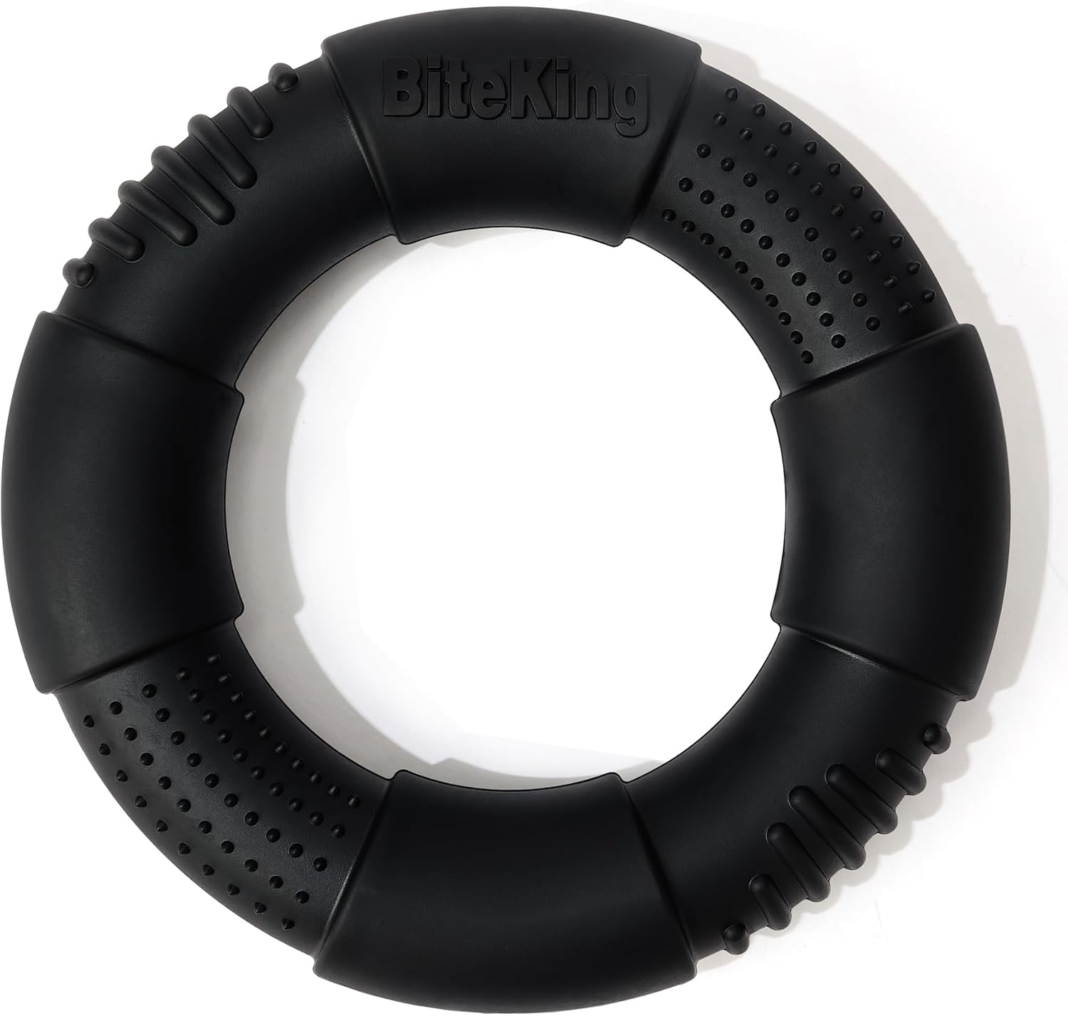 Natural Rubber Dog Ring Toy for Large Aggressive Chewers – Lifetime Replacement – Indestructible Tug Fetch Toy for Large Breed – Durable Tough Dog Chew Toy for Super Chewer, Black