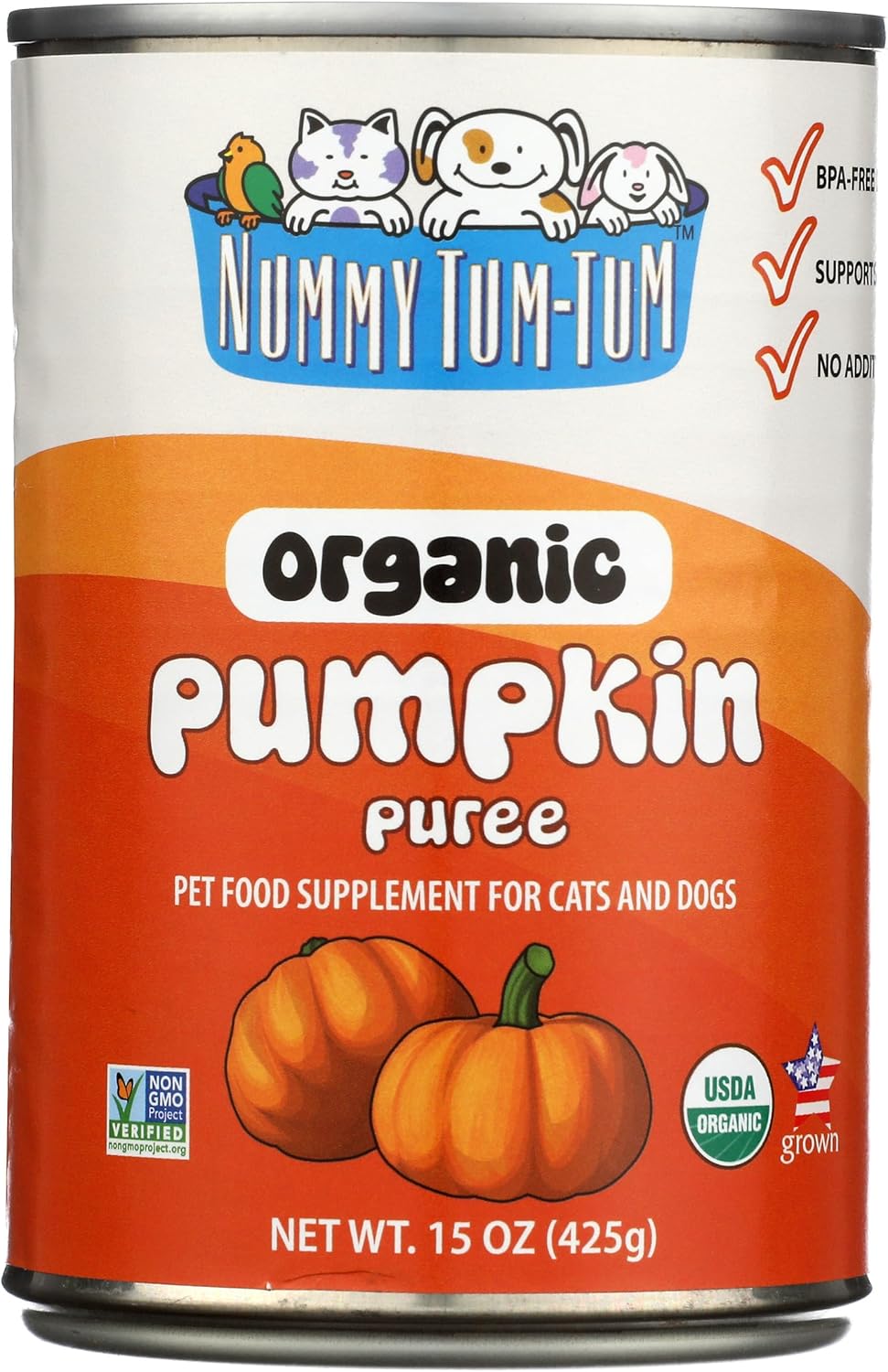 Nummy Tum Tum, Dog Food Pure Pumpkin Organic, 15 Ounce