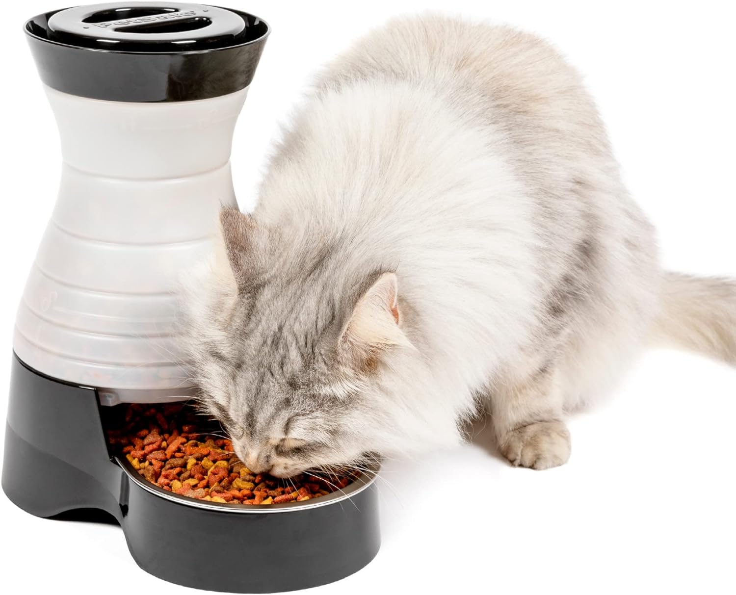 PetSafe Healthy Pet Food Station – Automatic Indoor Gravity Cat & Dog Feeder – Space-Saving Self Feeder – Easy to Clean – Small – Up to 2 lb Kibble Capacity