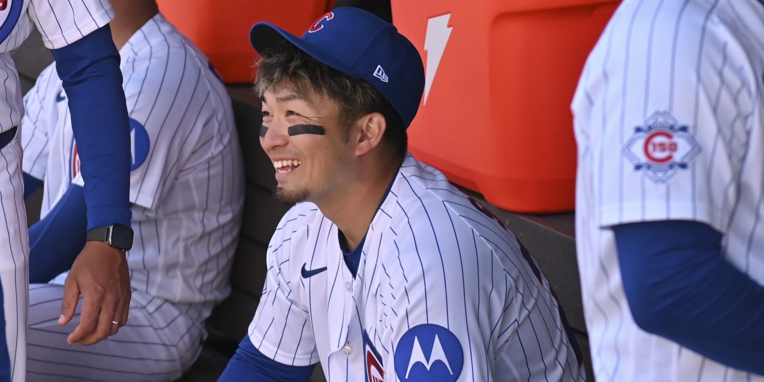 Seiya Suzuki imitates Moisés Ballesteros, Dansby Swanson during Cubs batting practice