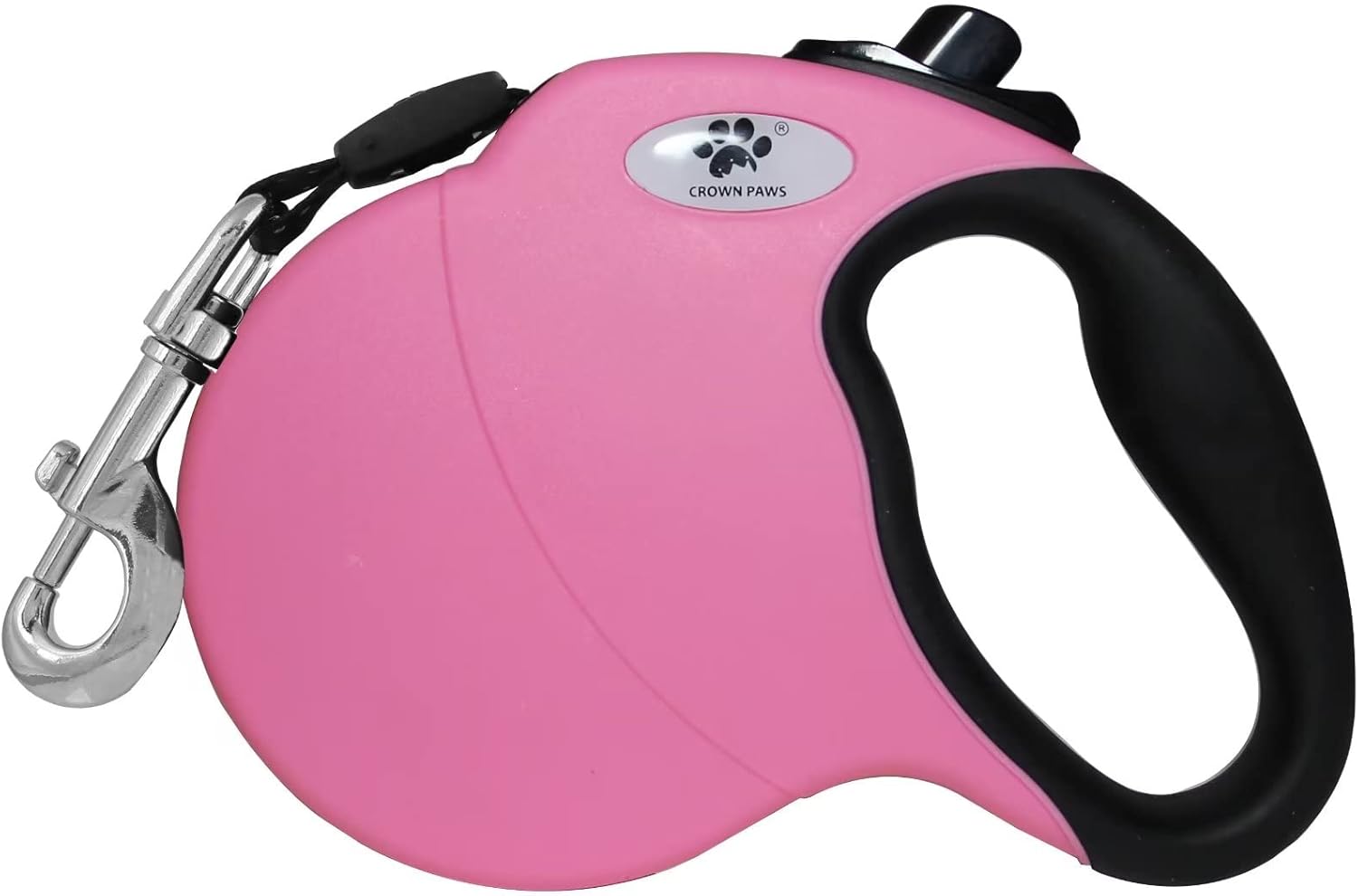 16 ft Retractable Dog Leash for Large Dogs up to 110 lbs,Tangle-Free Nylon Tape,Pink Dan L