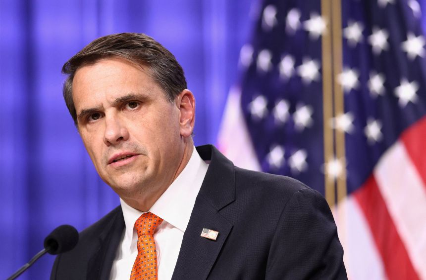 Acting US Attorney General Todd Blanche speaks during a press conference at the Justice Department in Washington, DC, on April 7.