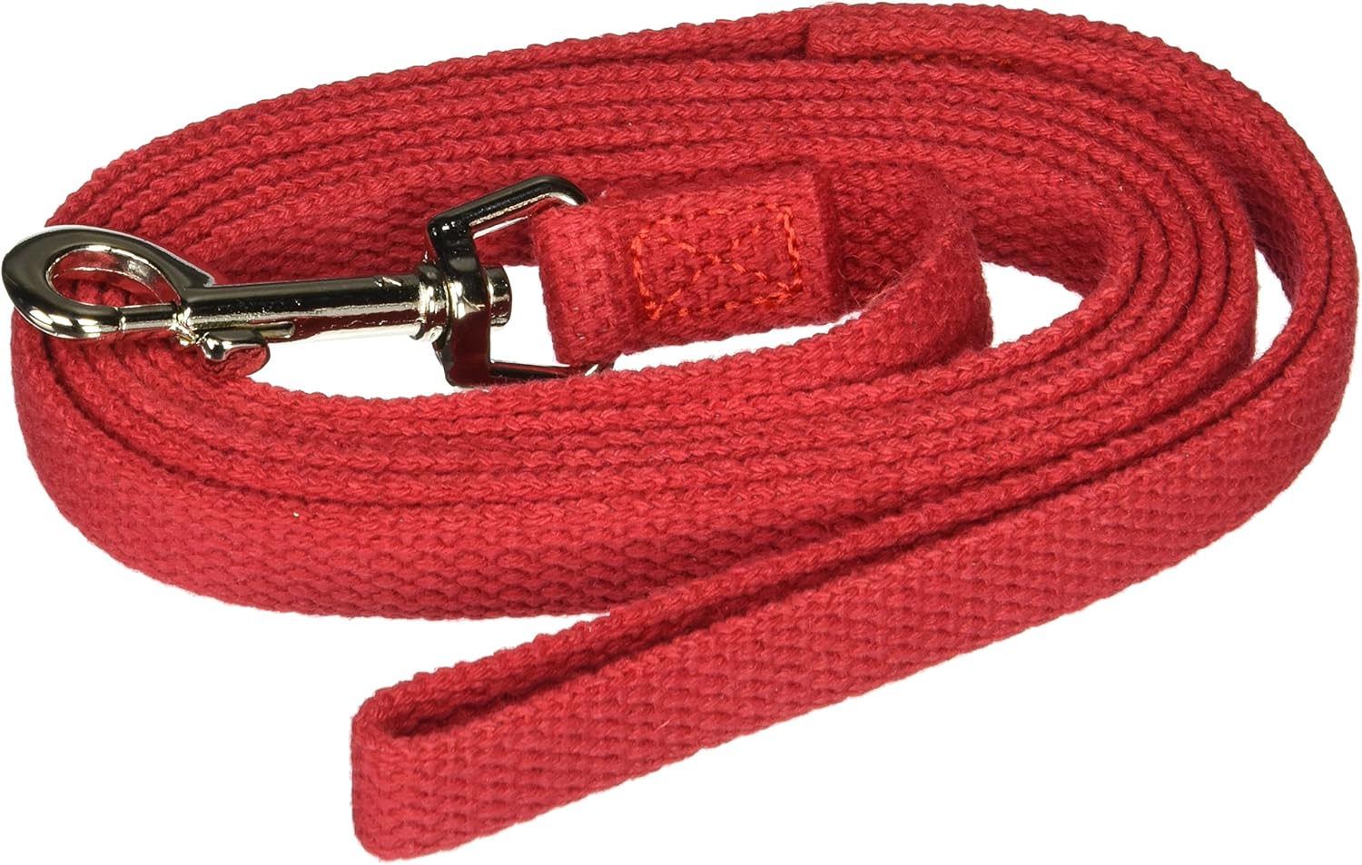 Cotton Dog Training Lead, 6ft, Red, Soft Woven Dog Training Leash for Obedience, Recall, and Control Training