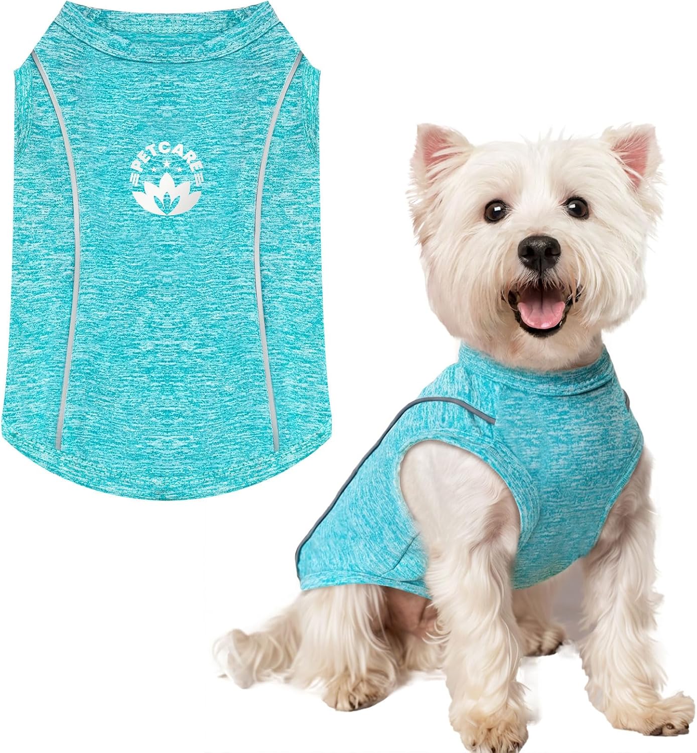 PETCARE Dog Shirt Clothes for Small Medium Dogs Cats Reflective Soft Stretchy Sun Protection Dog T-Shirts Cooling Vest Puppy Chihuahua Yorkie Shih Tzu Clothes Dachshund French Bulldog Pet Outfit