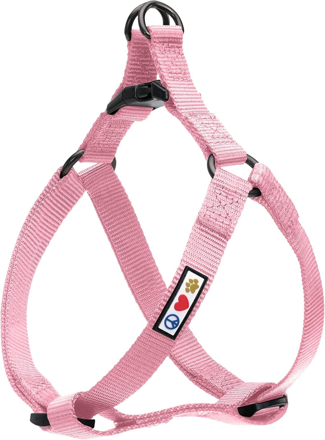Pawtitas Solid Step-in Dog Harness – Adjustable No-Pull Vest for Puppies to Seniors, Safe & Comfortable XS Millennial Pink