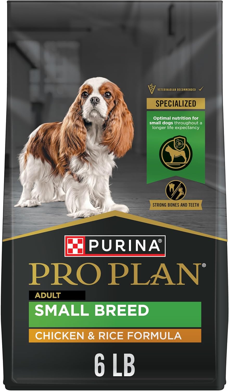 Purina Pro Plan Small Breed Dry Dog Food Chicken and Rice Formula With Guaranteed Live Probiotics – 6 lb. Bag