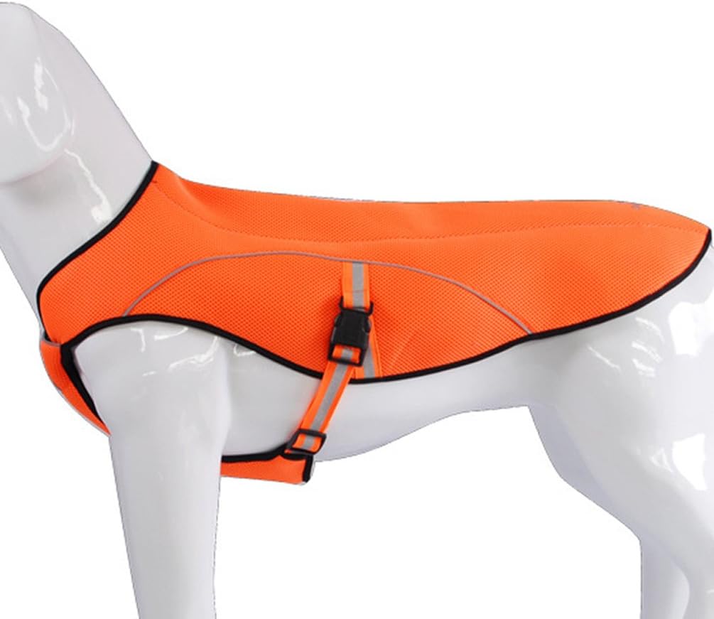 SGODA Dog Cooling Vest Jacket for Dogs, Orange, Large, Nylon Material