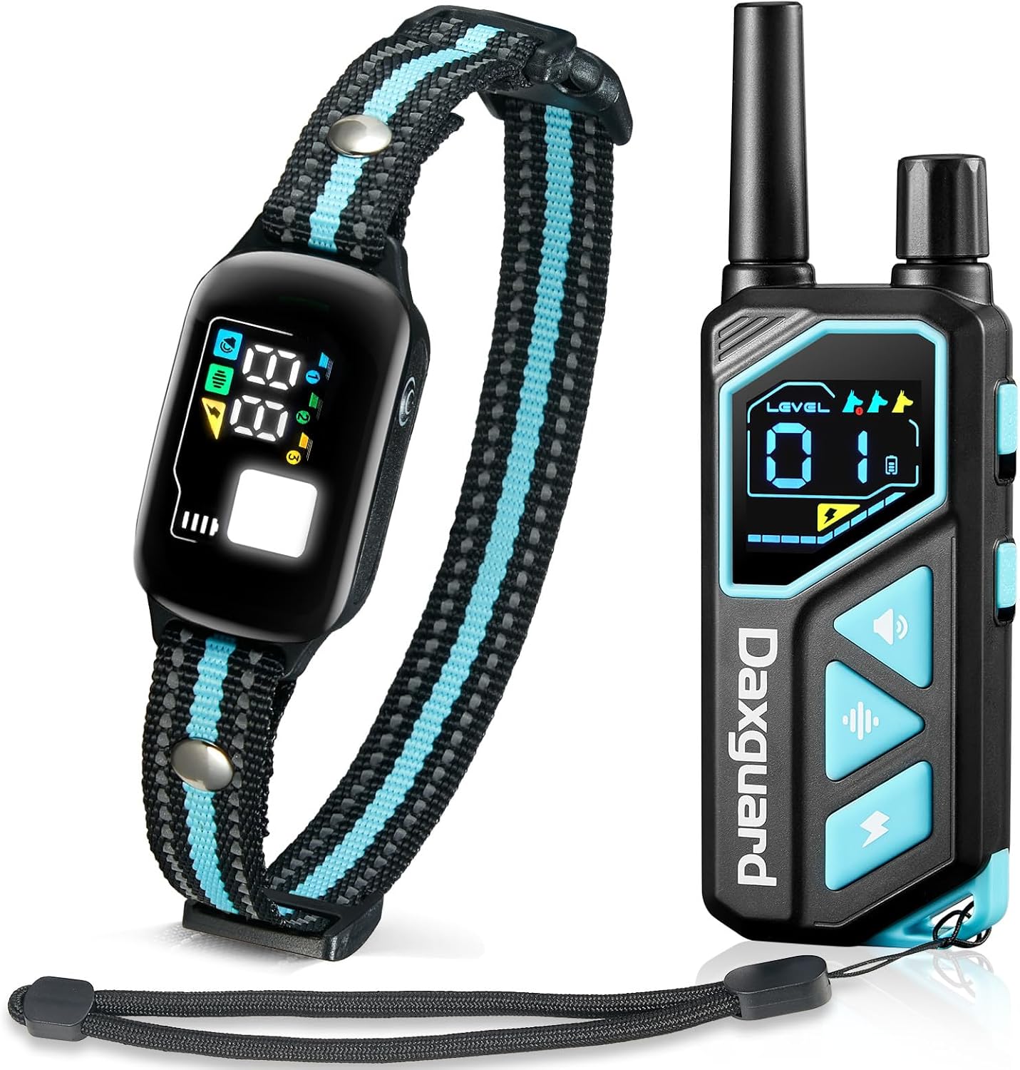 Small Dog Shock Collar-3300 Feet & IPX7 Waterproof Dog Training Collar -Beeper, Vibration, Safe Shock for 7-120lbs Large, Medium, Small Dogs, with Keypad Lock, Rechargeable Bark Collar