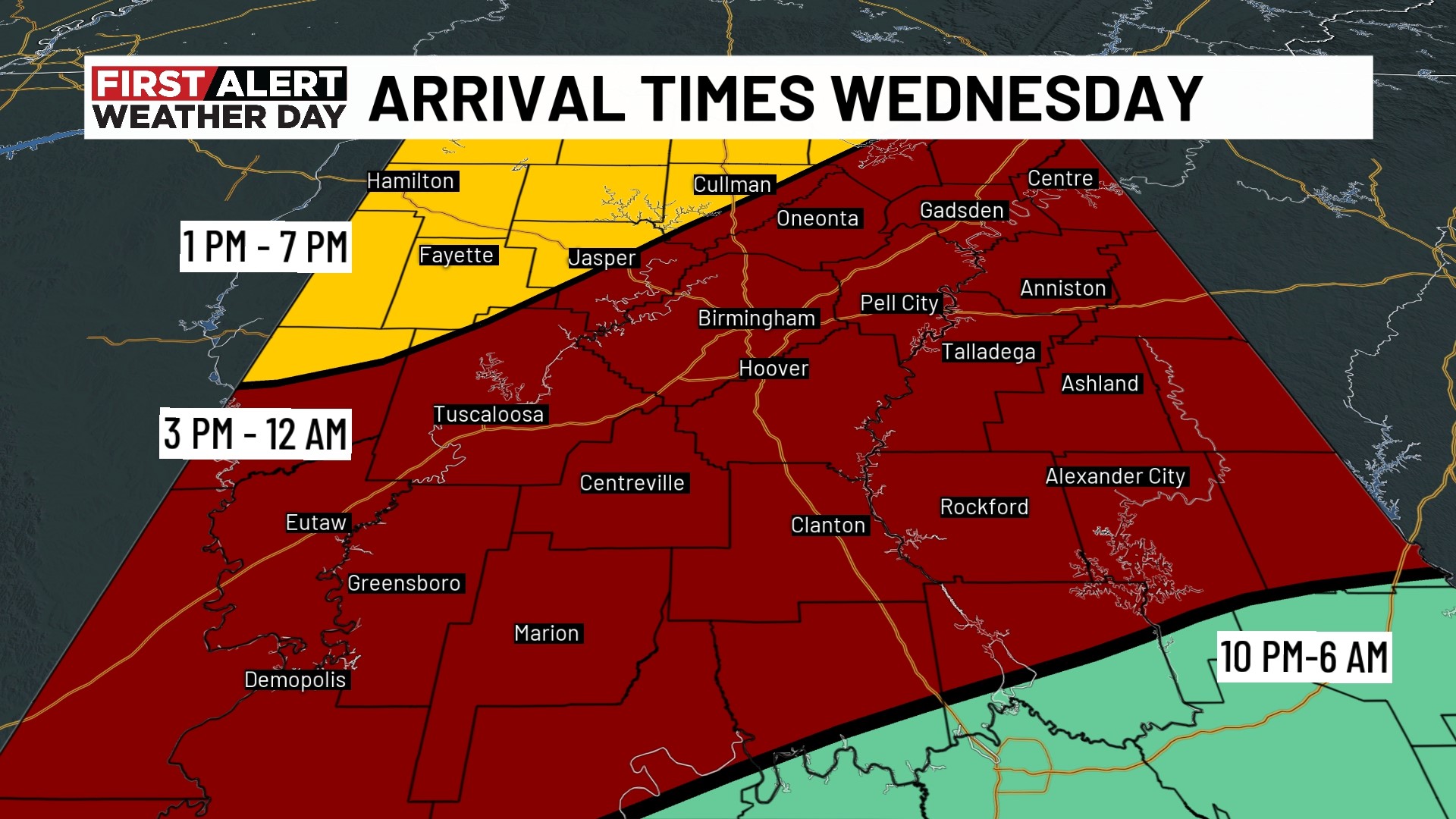 Storm Arrival Times